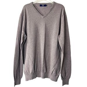 J. Crew XL‎ Tall Cashmere Cotton Blend Tan Sweater